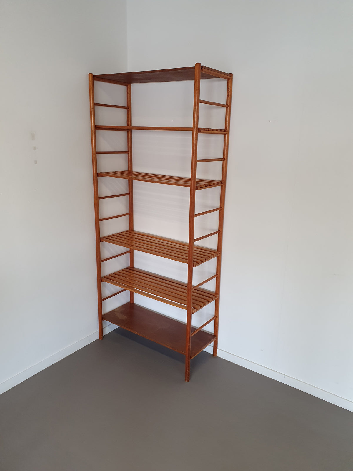 Vintage stokkenkast uit de jaren '50/'60, 180 x 80 x 37 cm