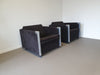 2 x Fauteuil 1 x bank maat 20/Sandwich. Ontwerp van Claire Bataille en Paul Ibens voor 't Spectrum collectie van 1973-1974