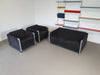 2 x Fauteuil 1 x bank maat 20/Sandwich. Ontwerp van Claire Bataille en Paul Ibens voor 't Spectrum collectie van 1973-1974