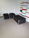 2 x Fauteuil 1 x bank maat 20/Sandwich. Ontwerp van Claire Bataille en Paul Ibens voor 't Spectrum collectie van 1973-1974