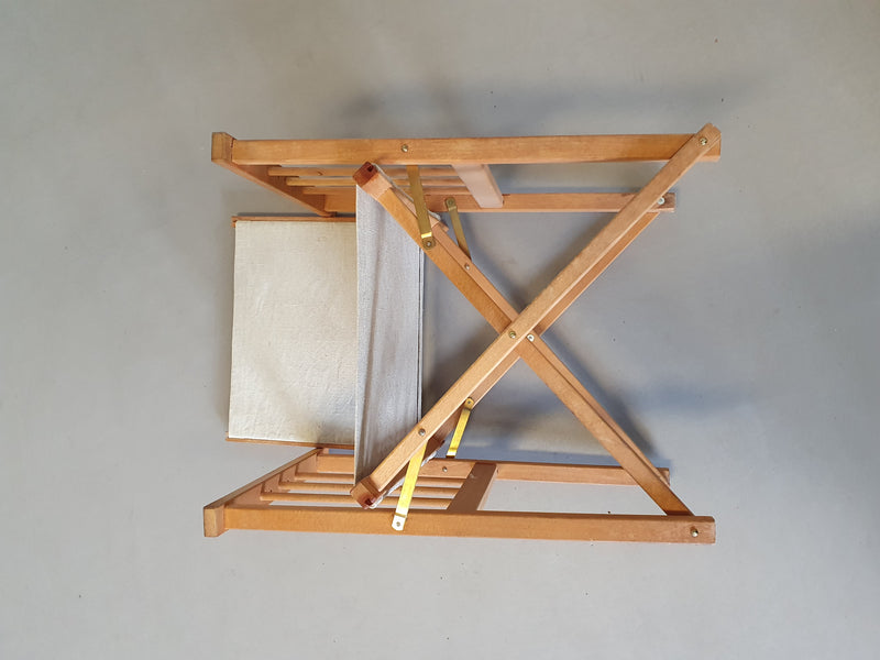 Origineel paar opvouwbare fauteuils, Deens, bewerkt door Hyllinge Mobler uit 1970