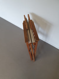 Origineel paar opvouwbare fauteuils, Deens, bewerkt door Hyllinge Mobler uit 1970