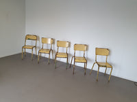 Old stacking school chairs 1950s