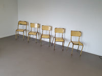 Old stacking school chairs 1950s