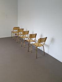 Old stacking school chairs 1950s