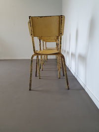 Old stacking school chairs 1950s