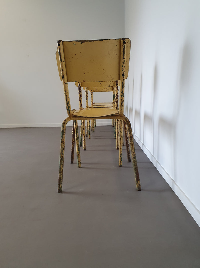 Old stacking school chairs 1950s