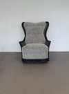 Beautiful faux bamboo wicker Giorgetti wing back lounge set 70s.