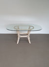 Bureau/tafel van gespleten riet.