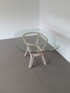 Bureau/tafel van gespleten riet.