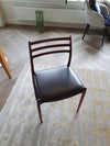 Niels O. Møller eetkamerstoelen Model 78 van JL Møllers Møbelfabrik in Denemarken