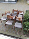 Niels O. Møller eetkamerstoelen Model 78 van JL Møllers Møbelfabrik in Denemarken