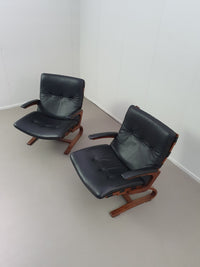 Vintage Kengu lounge chairs  by Elsa & Nordahl Solheim for Rybo Rykken & Co