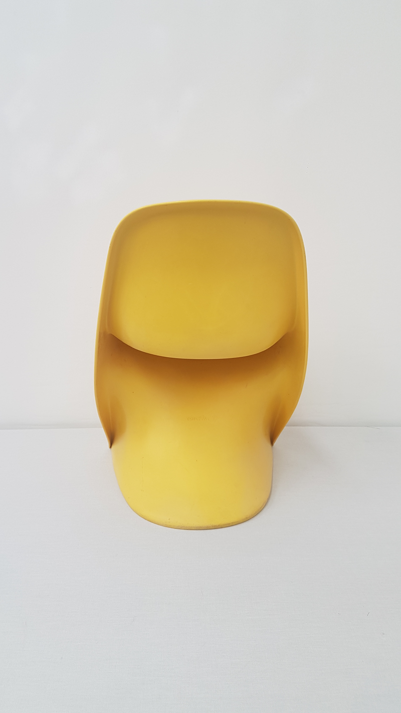 Set 4 gele kinderstoelen Casalino Junior - Alexander Begge voor Casala - jaren 70