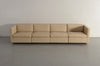 Charles Pfister voor Knoll Mid-Century witte leren bank en 4 x Cube Club Chairs