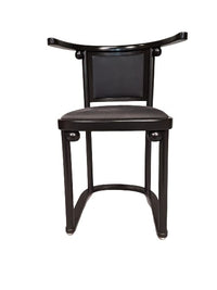 Set van 6 zwarte Fledermaus stoelen van Josef Hoffmann voor Wittmann, jaren 80.