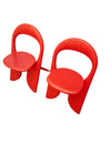 Set 2 vintage rode klapstoelen Filly - Giorgio Gurioli - jaren 80 