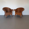 Rare split reed rattan chairs 4 x Stoel split reed 80 x 80 x diep 70. Zitdiepte 50 Zithoogte met kussen 47