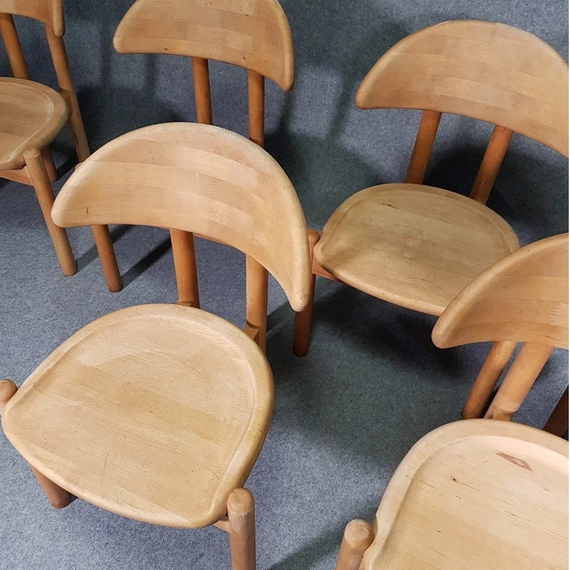 6 x chairs in solid maple by Ansager Møbler, Denmark. Danish craftsmanship