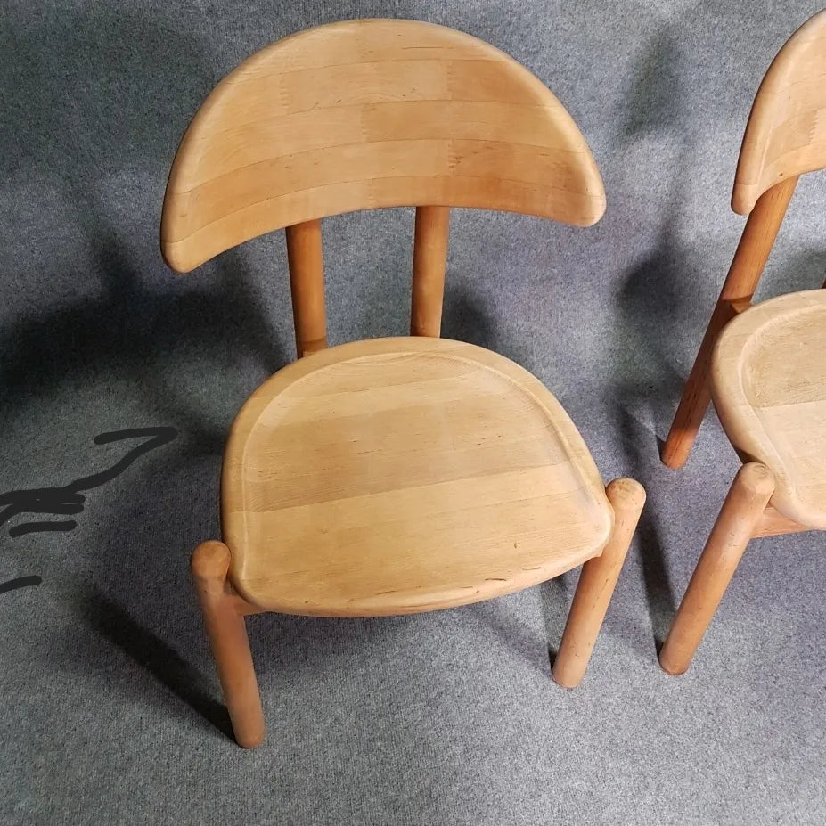 6 x chairs in solid maple by Ansager Møbler, Denmark. Danish craftsmanship