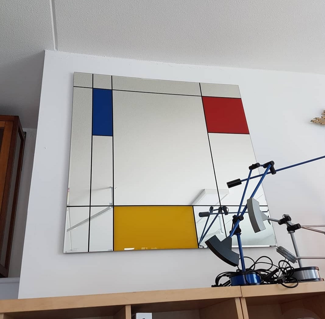 Mondrian mirror from Rimadesio 100x100 cm