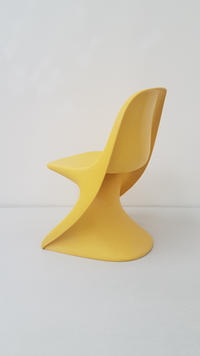 Set 4 gele kinderstoelen Casalino Junior - Alexander Begge voor Casala - jaren 70